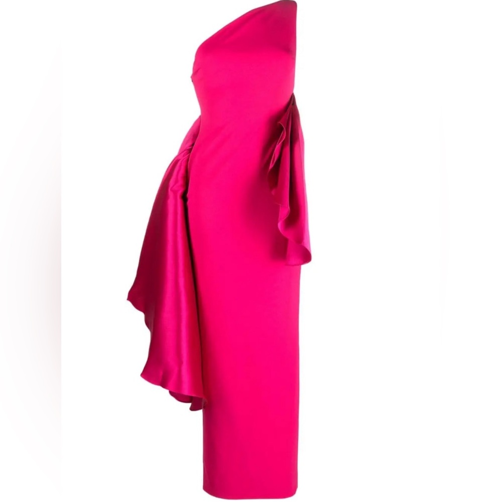 NWT Solace London Calla One Shoulder Dress - Pink UK 8 / US 4